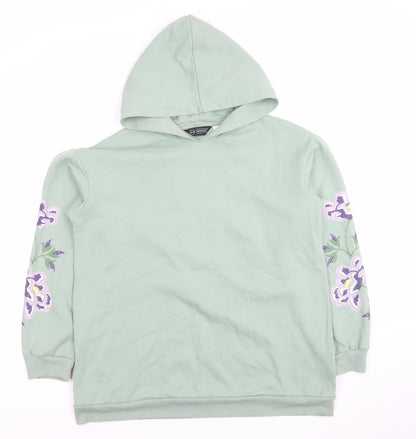 Womens UK Size 12 Avenue Green Pullover Hoodie