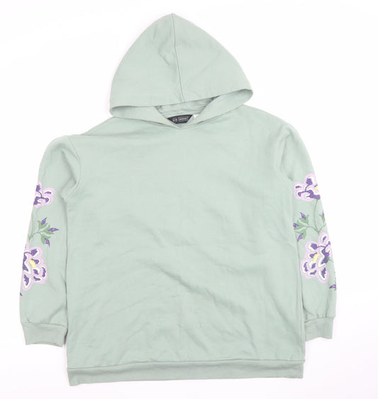 Womens UK Size 12 Avenue Green Pullover Hoodie