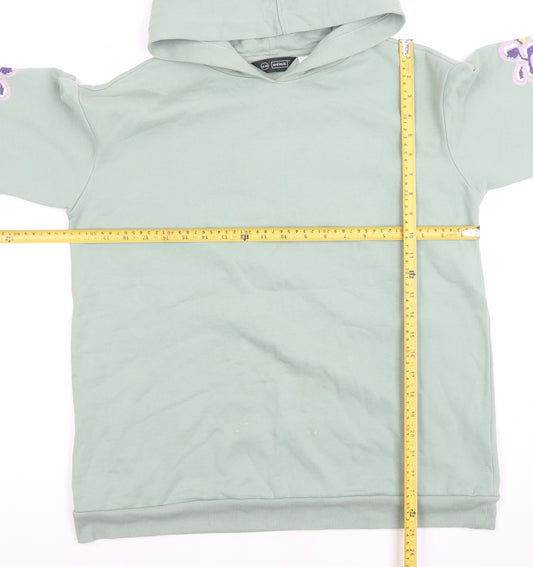 Womens UK Size 12 Avenue Green Pullover Hoodie