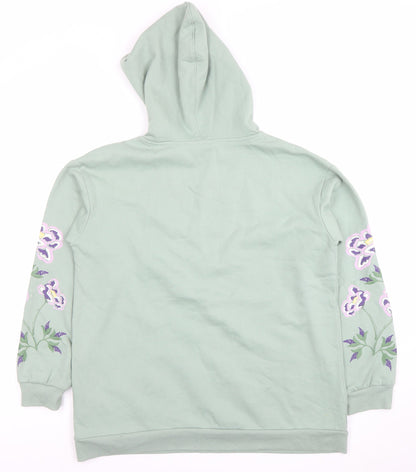 Womens UK Size 12 Avenue Green Pullover Hoodie