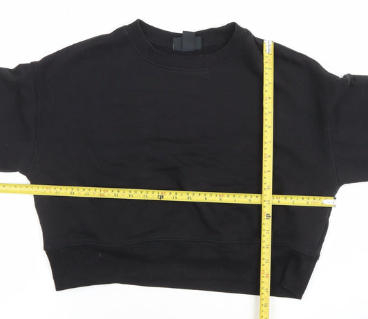 Womens UK Size S Monki Black Pullover Sweatshirt