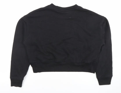 Womens UK Size S Monki Black Pullover Sweatshirt