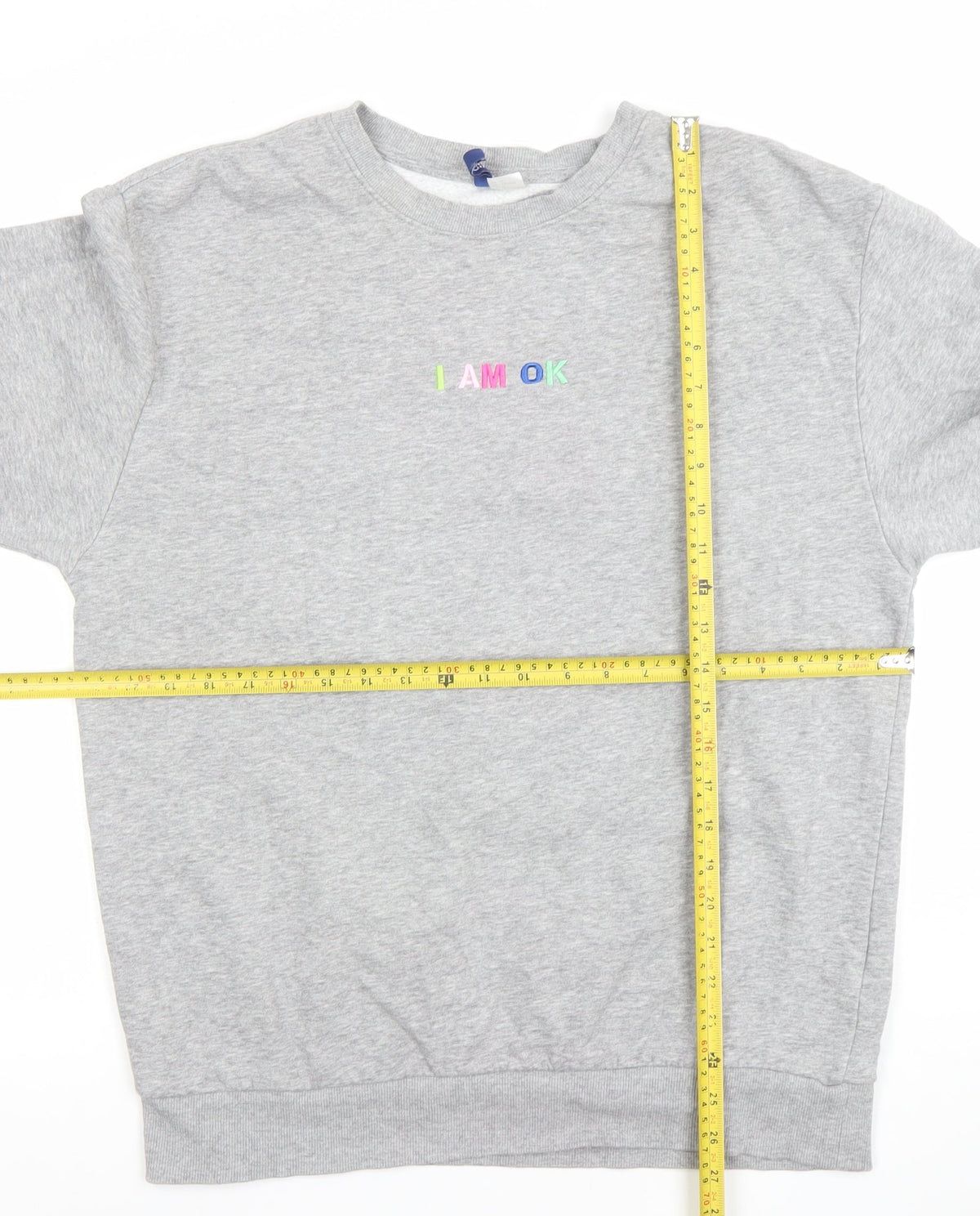 Mens UK Size M H&M Grey Pullover Sweatshirt