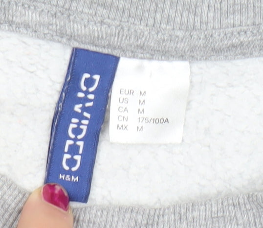 Mens UK Size M H&M Grey Pullover Sweatshirt