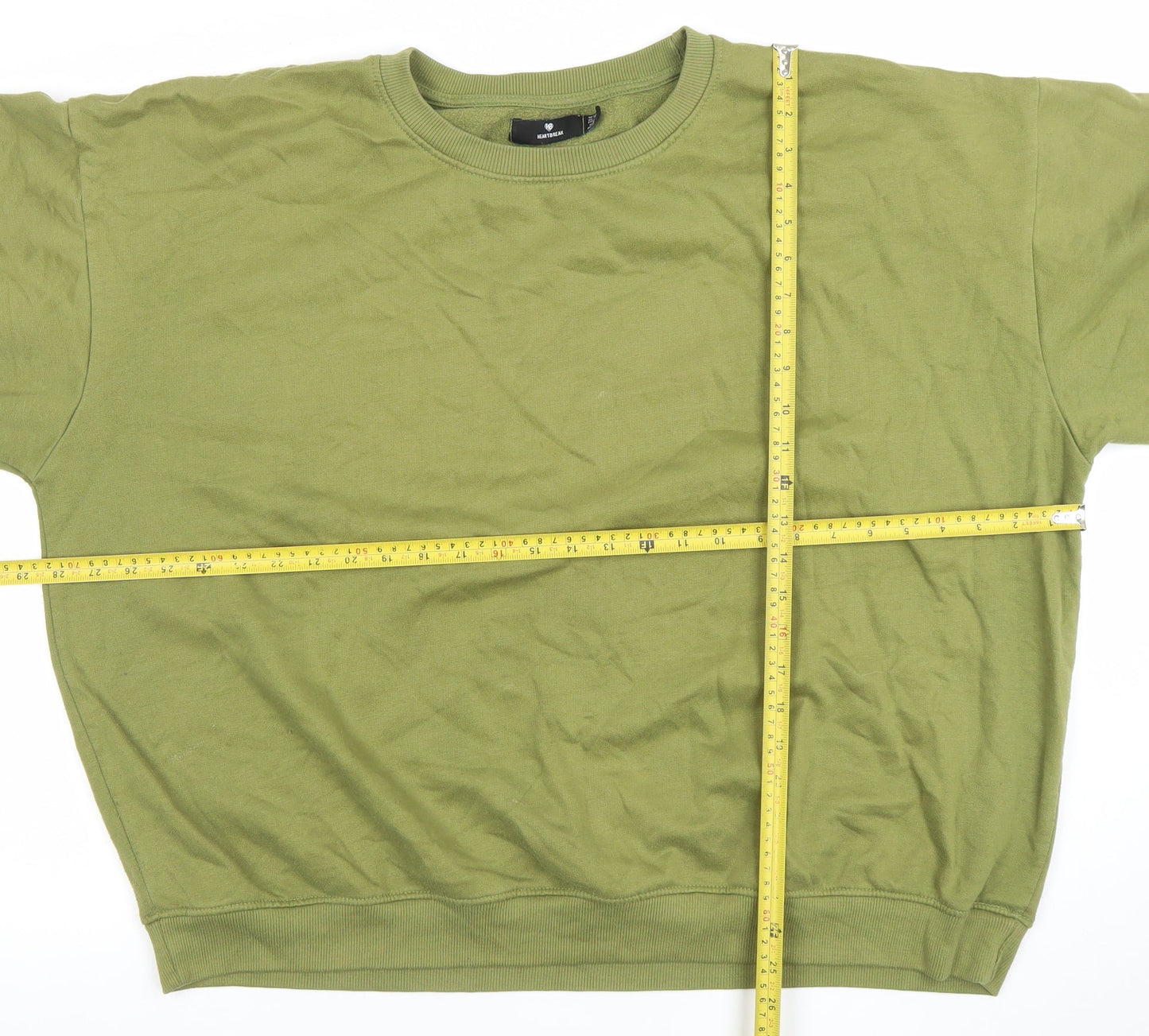Womens UK Size 2XL Heartbreak Green Pullover Sweatshirt