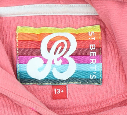 Girls UK Size 13-14 Years St. Bert's Pink Pullover Hoodie
