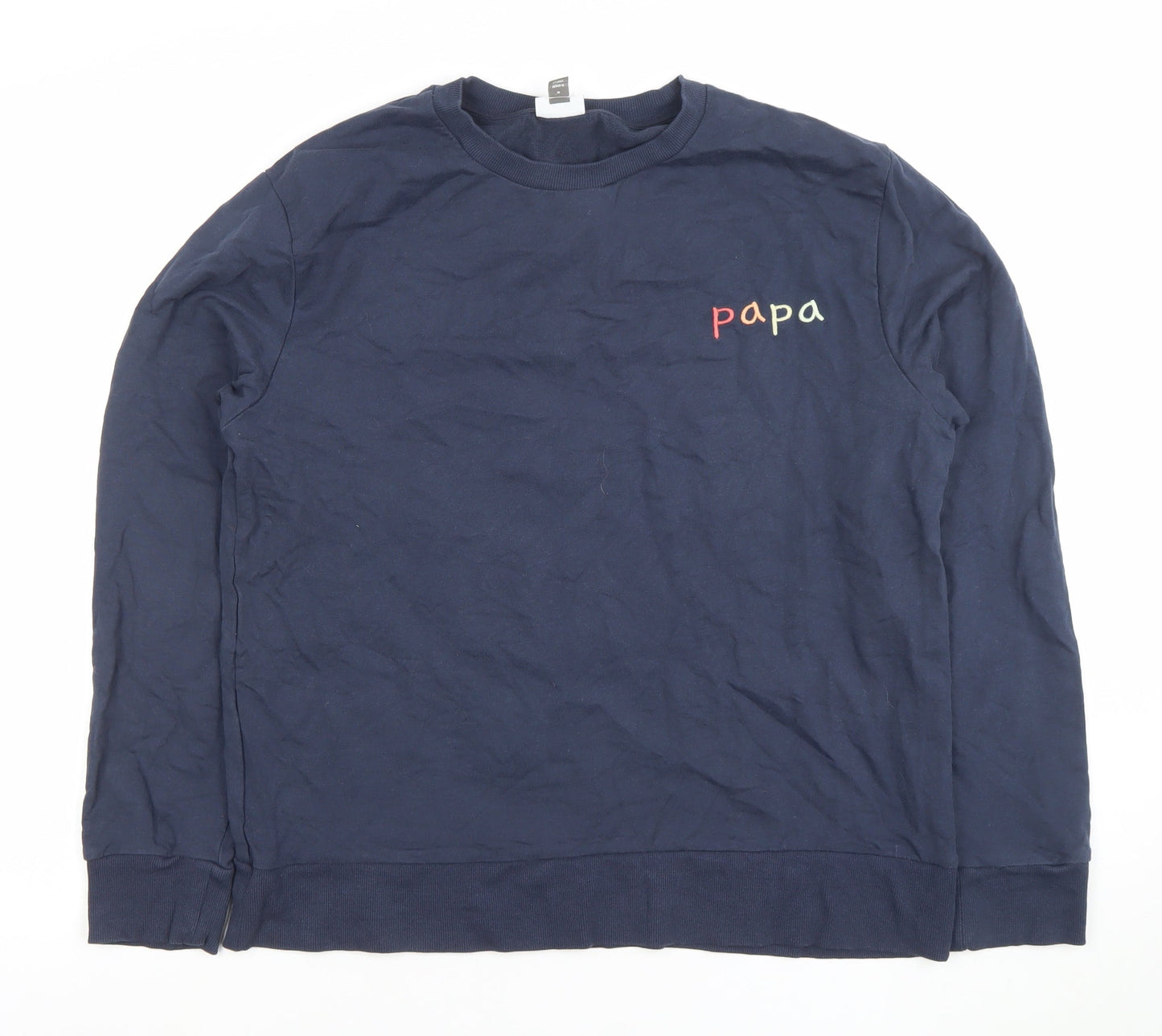 Unisex Adults UK Size M MORI Blue Pullover Sweatshirt