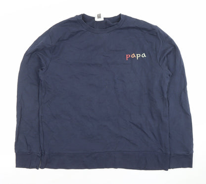 Unisex Adults UK Size M MORI Blue Pullover Sweatshirt