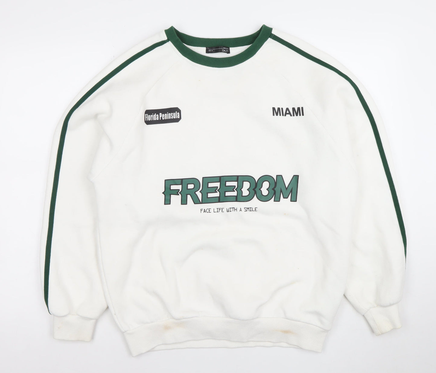 Mens UK Size M DAZY White Pullover Sweatshirt