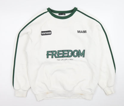 Mens UK Size M DAZY White Pullover Sweatshirt