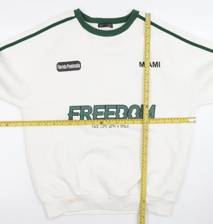 Mens UK Size M DAZY White Pullover Sweatshirt
