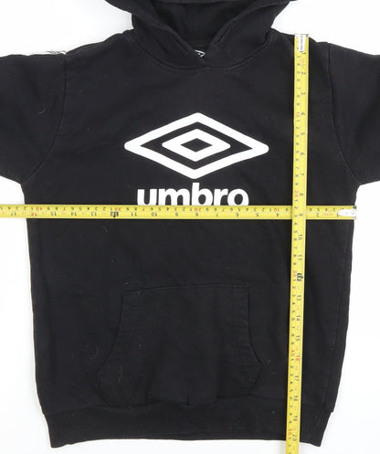 Boys UK Size 9-10 Years Umbro Black Pullover Hoodie