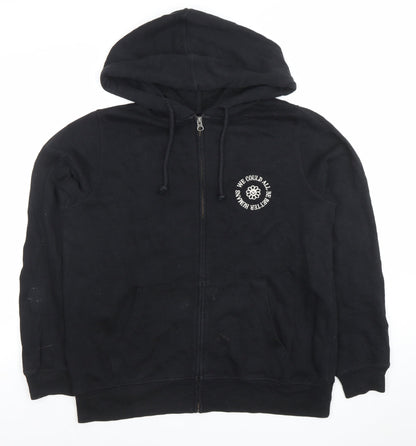 Womens UK Size 12 Marks and Spencer Black Full Zip Hoodie