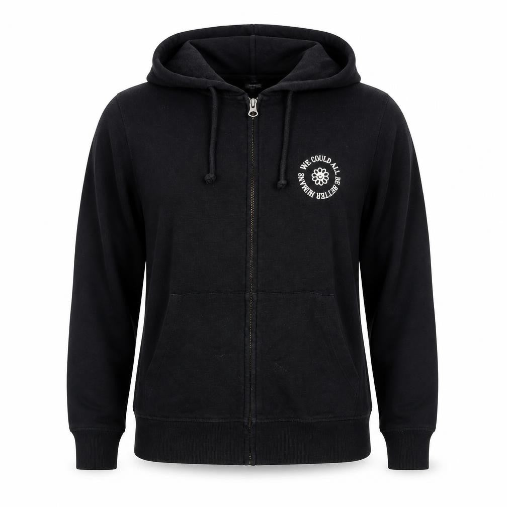 Womens UK Size 12 Marks and Spencer Black Full Zip Hoodie
