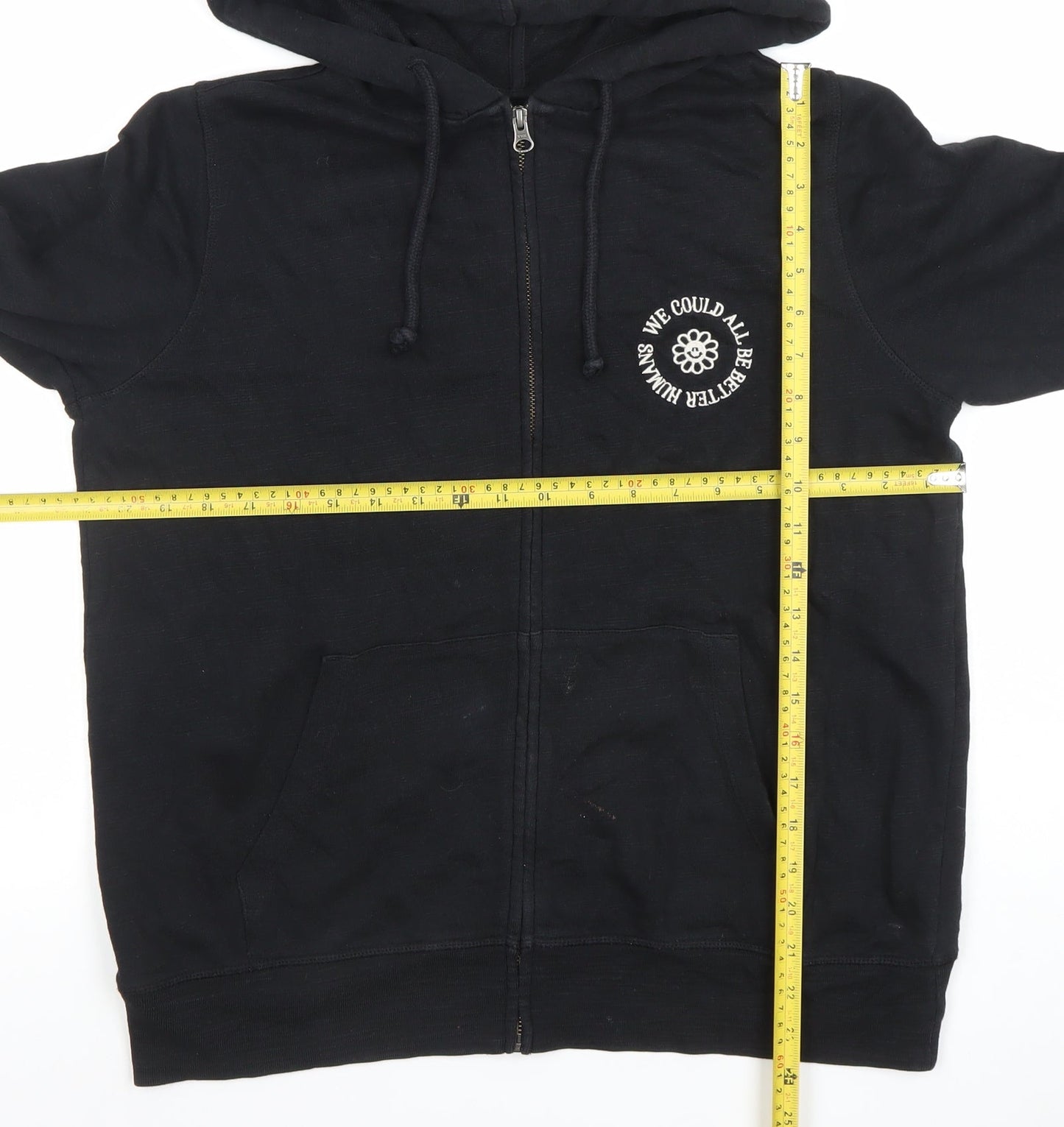 Womens UK Size 12 Marks and Spencer Black Full Zip Hoodie