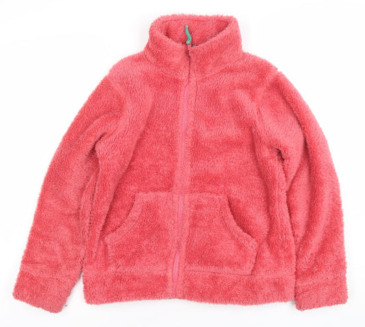 Mini Boden Girls Pink Fleece Full Zip Jacket 9-10 Years