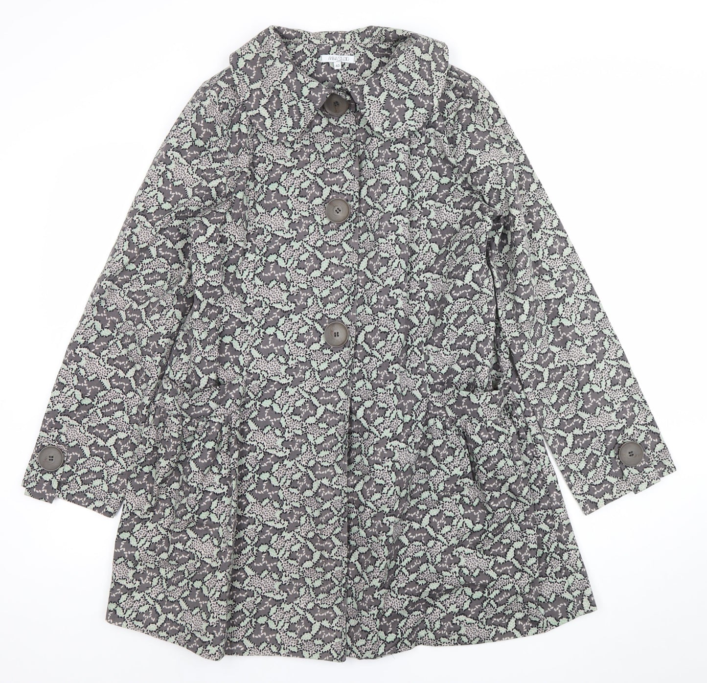 Womens UK Size 12 Anna Studio Grey Trench Coat