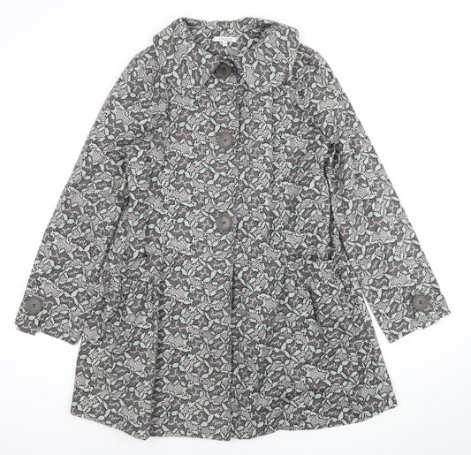 Womens UK Size 12 Anna Studio Grey Trench Coat