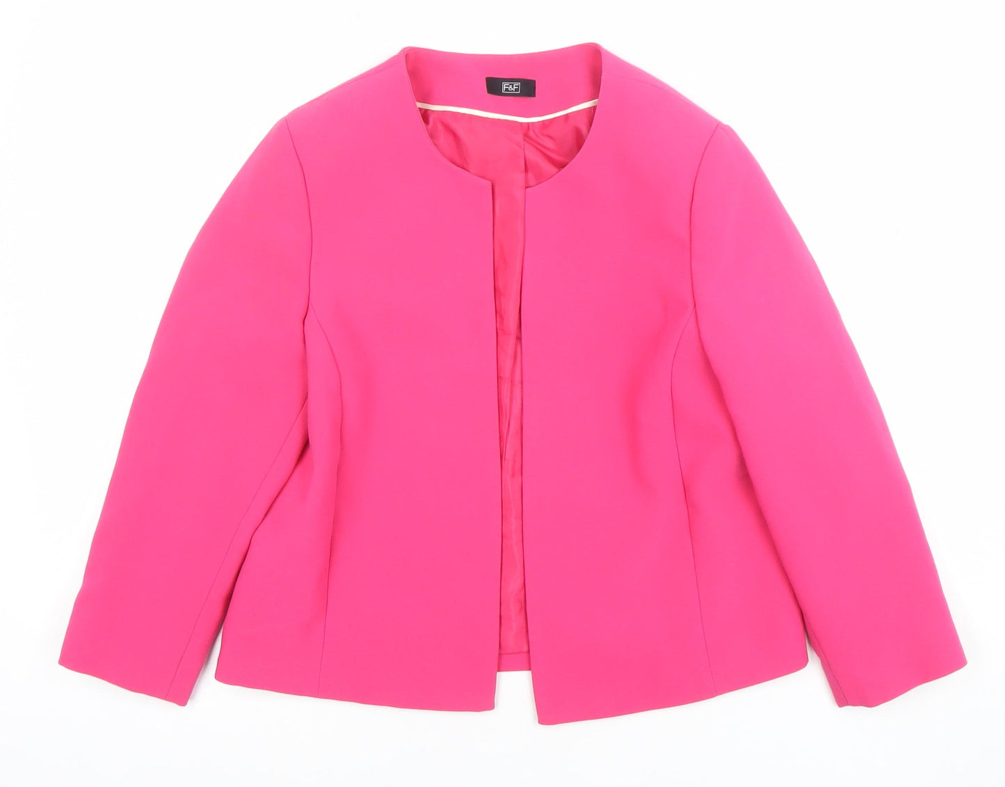 Womens UK Size 8 F&F Regular Pink Blazer