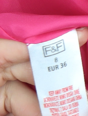 Womens UK Size 8 F&F Regular Pink Blazer