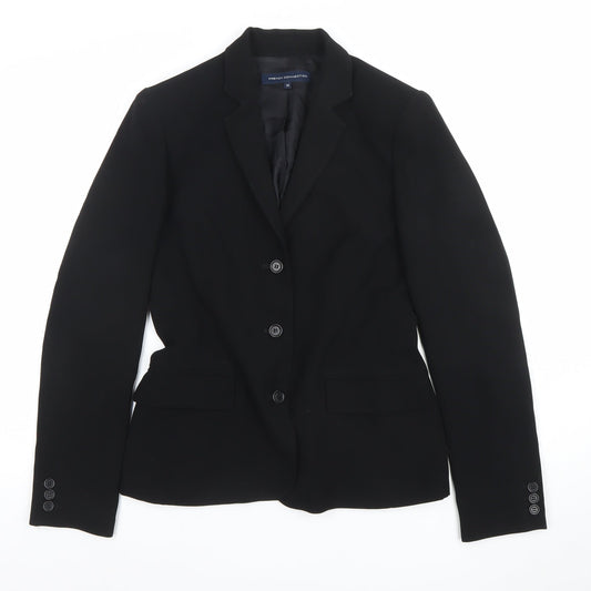 French Connection Women's Black Size 12 Single-Breasted Blazer