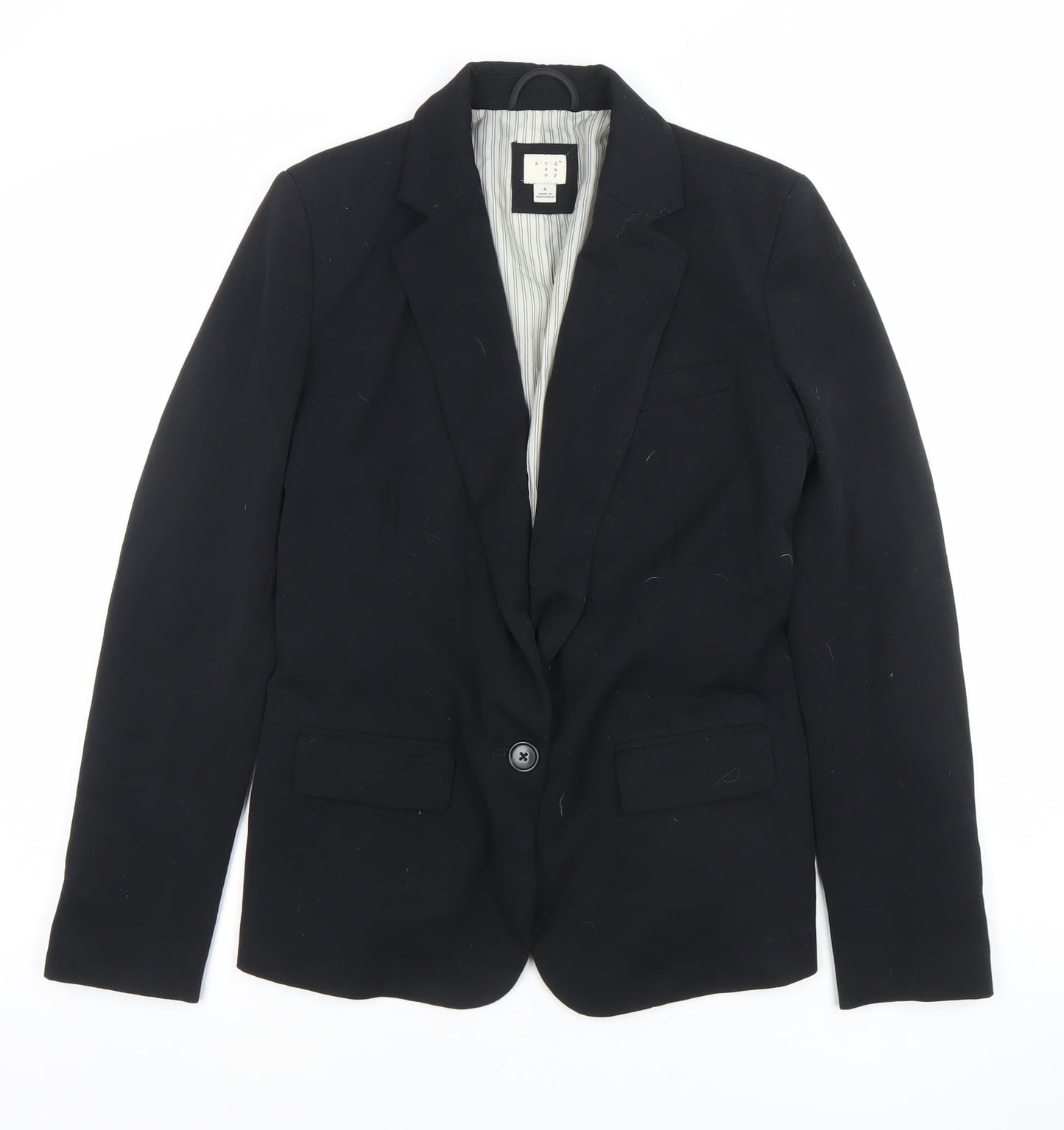 Womens UK Size 8 And Away Regular Black Blazer