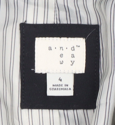 Womens UK Size 8 And Away Regular Black Blazer
