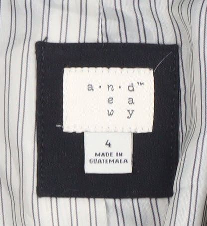 Womens UK Size 8 And Away Regular Black Blazer