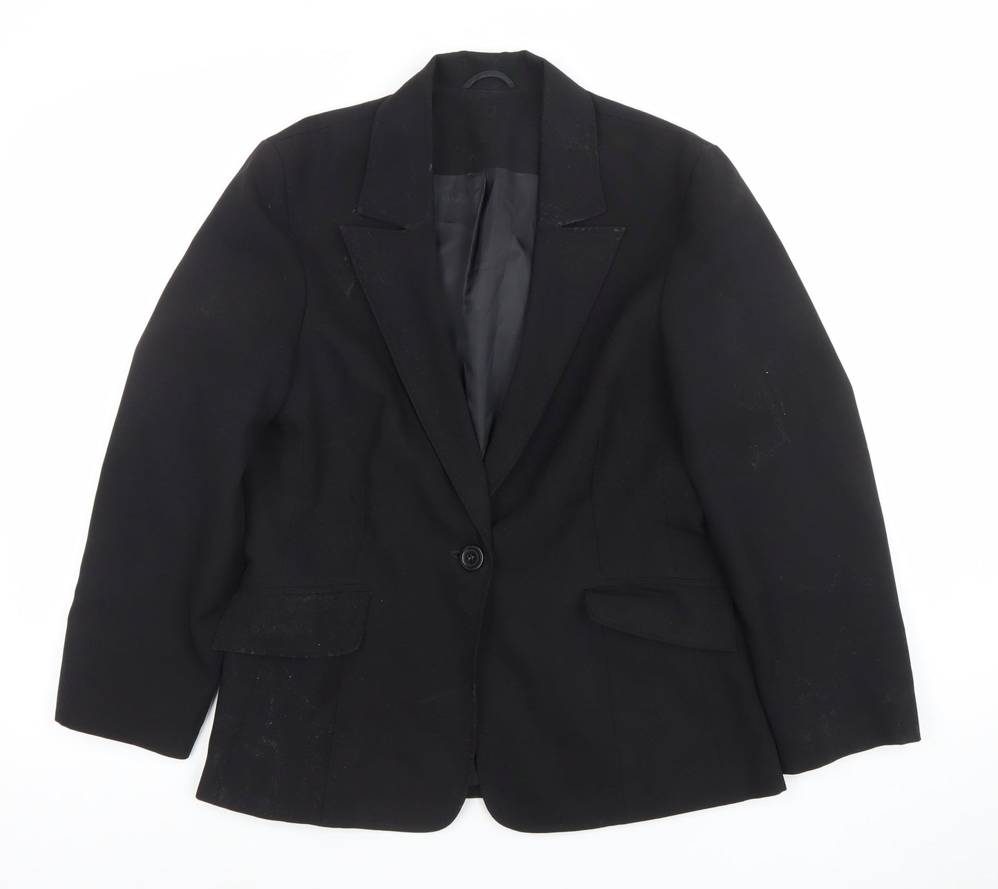 Womens UK Size 12 Essentials Regular Black Suit Jacket