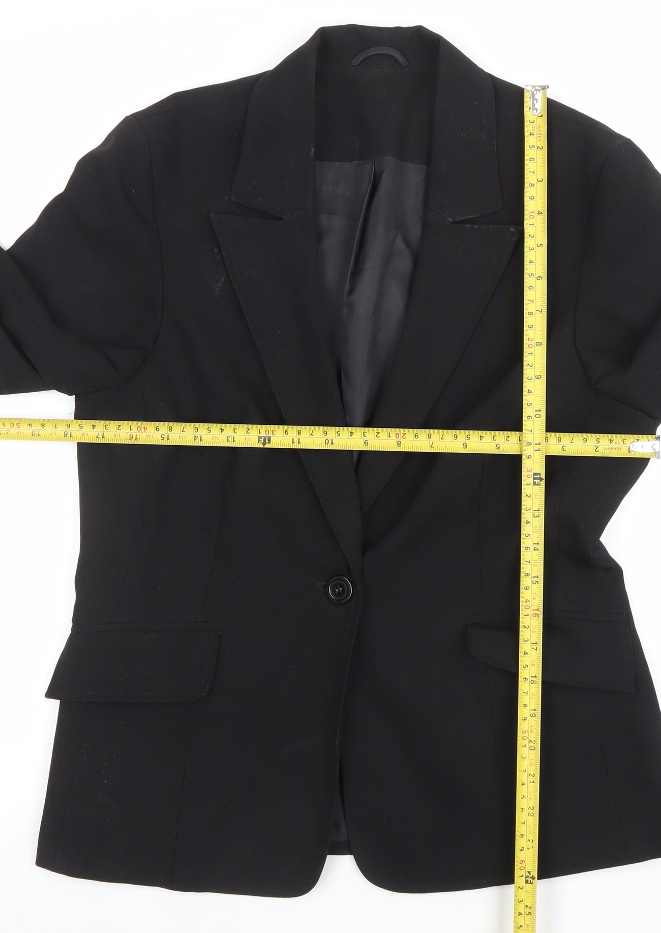 Womens UK Size 12 Essentials Regular Black Suit Jacket