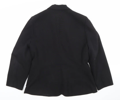 Womens UK Size 12 Essentials Regular Black Suit Jacket