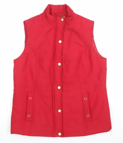 Womens UK Size 10-12 Isle Red Bodywarmer