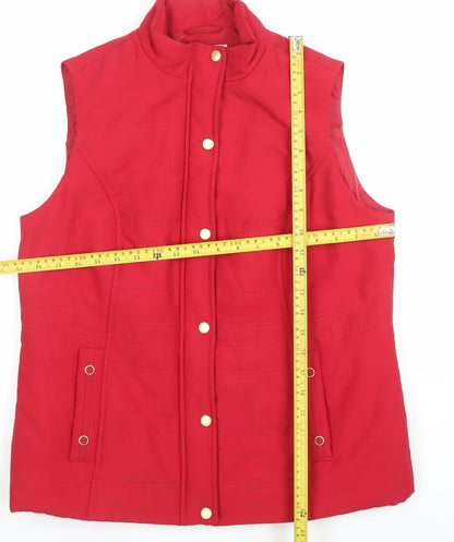 Womens UK Size 10-12 Isle Red Bodywarmer