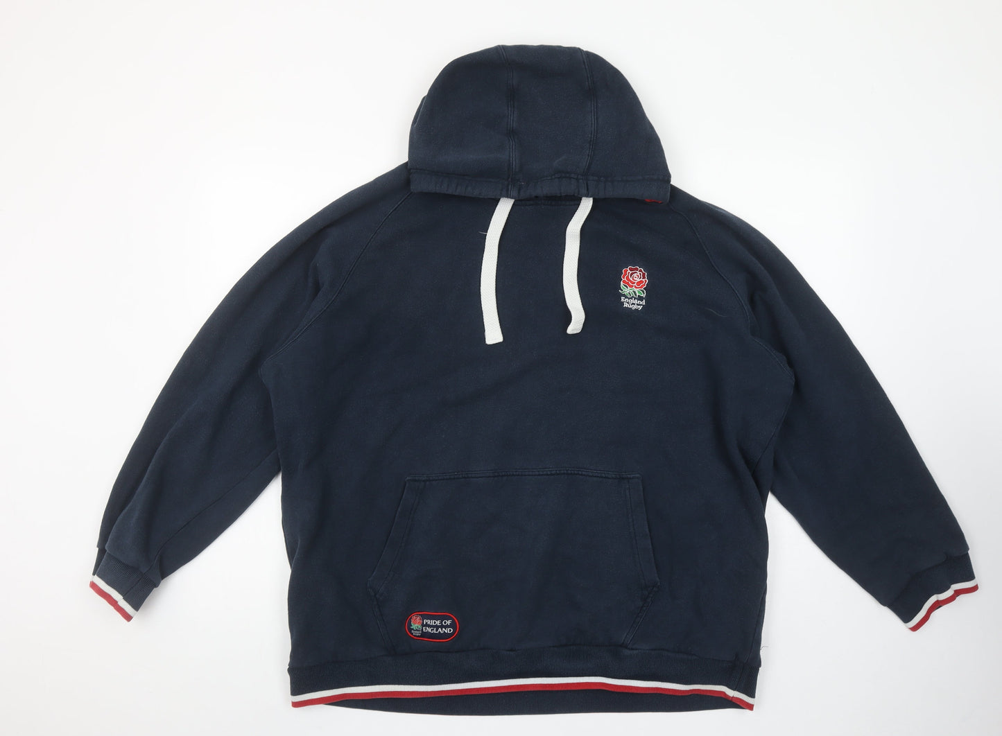 Womens UK Size XL England Rugby Blue Pullover Hoodie