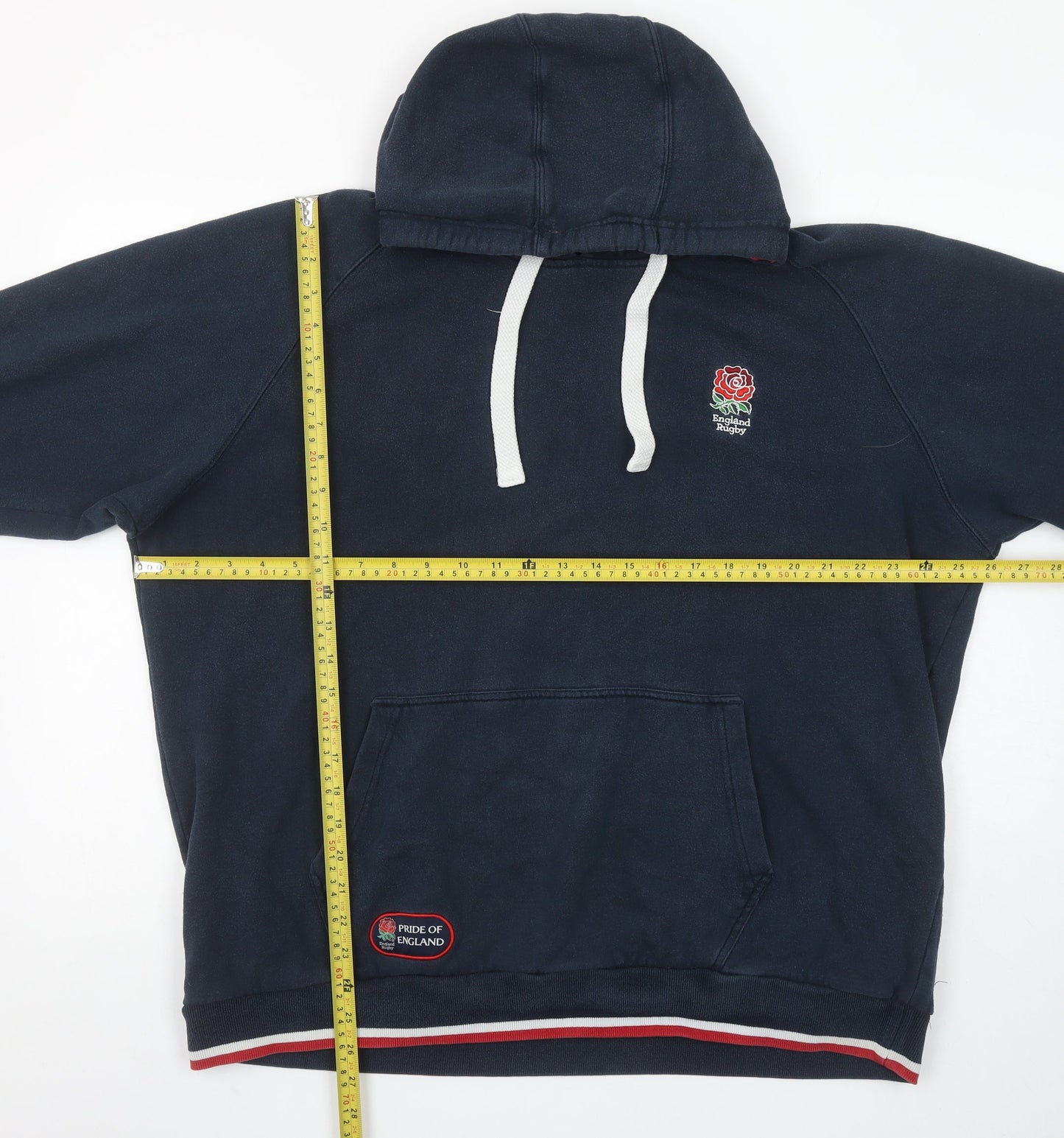 Womens UK Size XL England Rugby Blue Pullover Hoodie