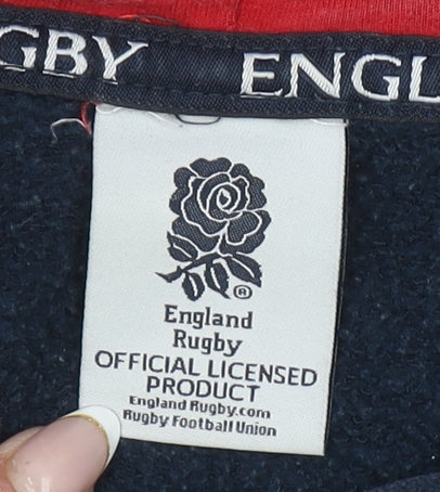 Womens UK Size XL England Rugby Blue Pullover Hoodie