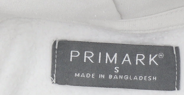 Primark Men's White Los Angeles Graphic Pullover Hoodie Size S