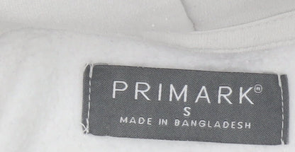 Primark Men's White Los Angeles Graphic Pullover Hoodie Size S