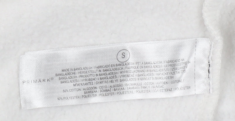 Primark Men's White Los Angeles Graphic Pullover Hoodie Size S