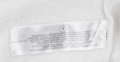 Primark Men's White Los Angeles Graphic Pullover Hoodie Size S