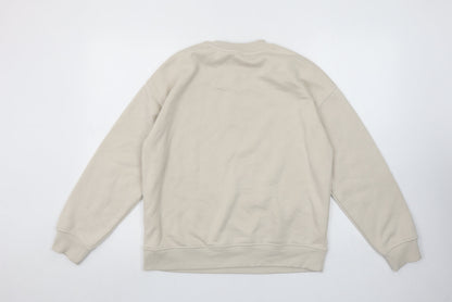 Womens UK Size XS Primark Cares Beige Pullover Sweatshirt