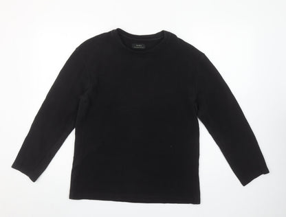 Womens UK Size M Zara Black Basic T-Shirt