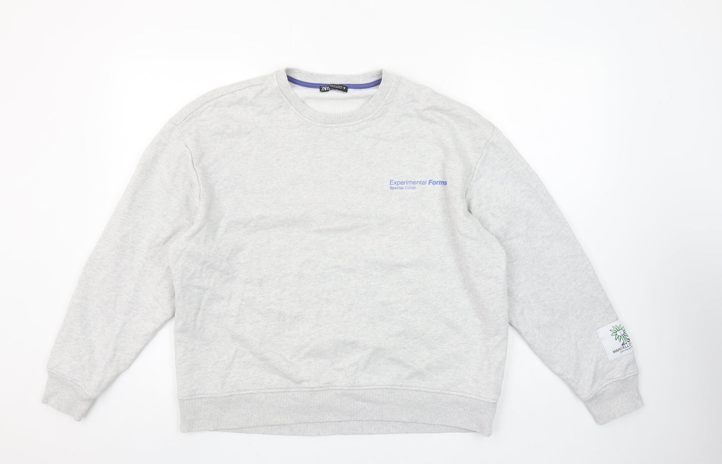 Womens UK Size M Zara Grey Pullover Sweatshirt