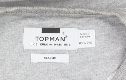 Mens UK Size S Topman Grey Pullover Sweatshirt