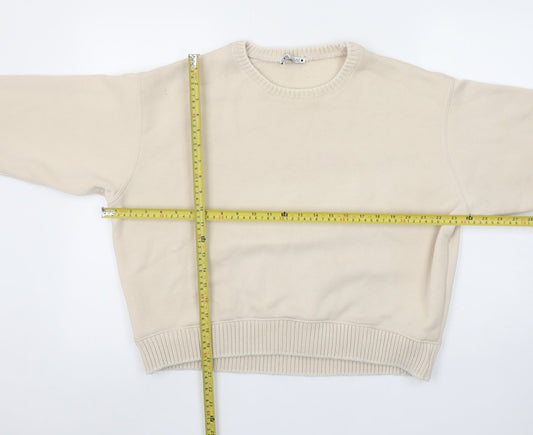 Womens UK Size S Zara Beige Pullover Sweatshirt