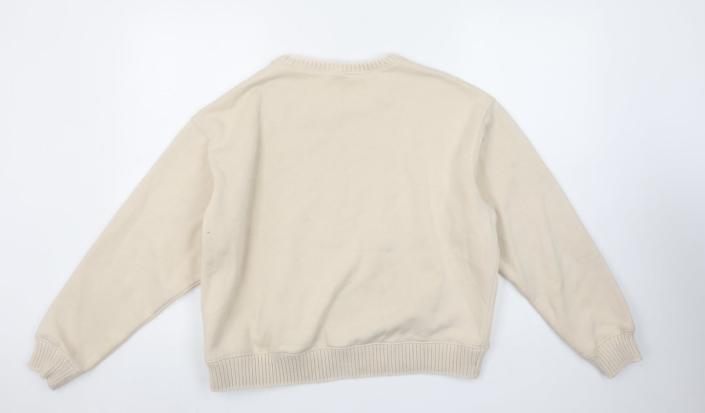 Womens UK Size S Zara Beige Pullover Sweatshirt