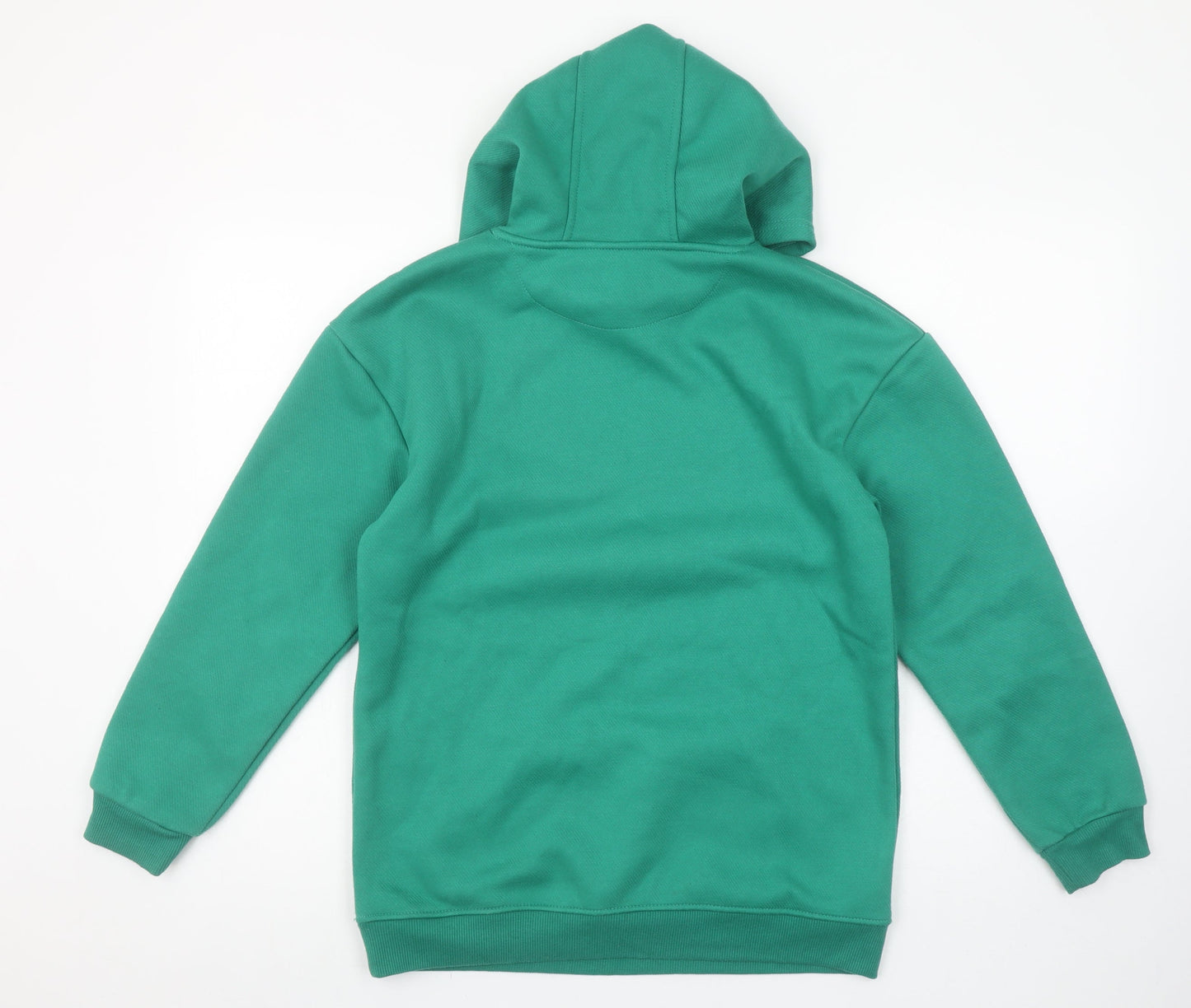 Primark Cares Boys Green Pullover Hoodie 12-13 Years 158cm Cotton Blend