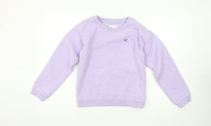 C C C Kids Girls Purple Crew Neck Pullover Sweatshirt 11-12 Years