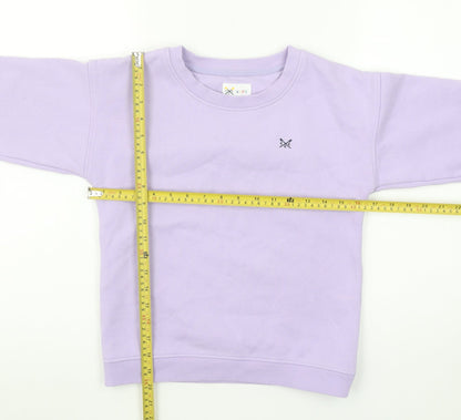 C C C Kids Girls Purple Crew Neck Pullover Sweatshirt 11-12 Years