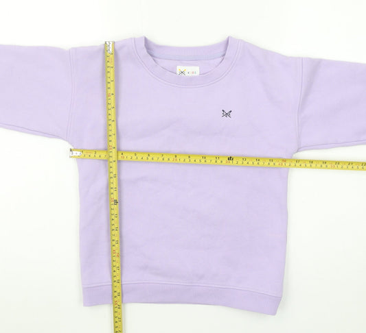 C C C Kids Girls Purple Crew Neck Pullover Sweatshirt 11-12 Years